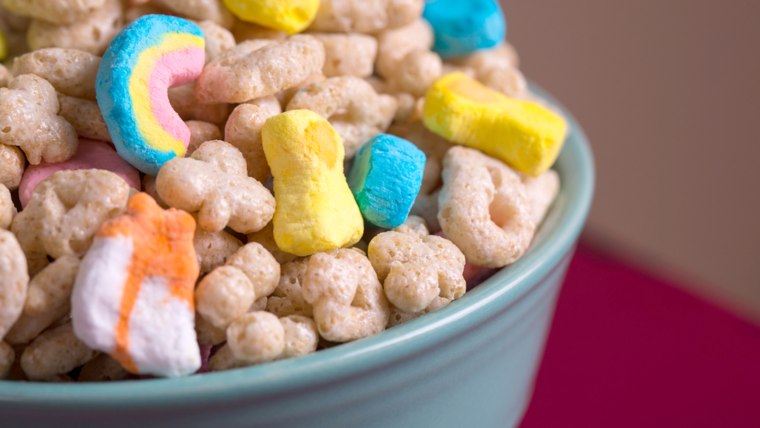 Lucky charms with marshmallows