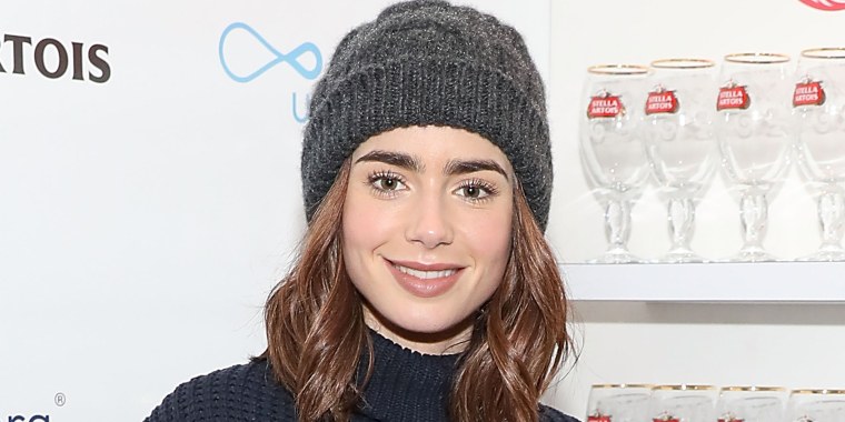 Lily Collins Beanie
