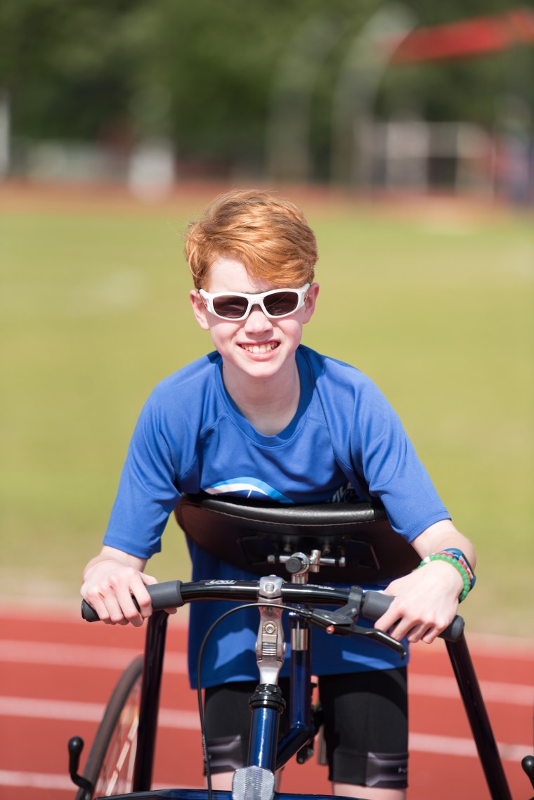 Sayers Grooms, an inspiring 13-year-old who's discovered joy in RaceRunning