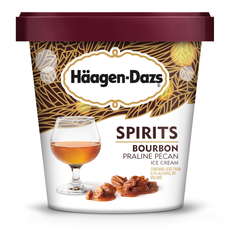 Bourbon Praline Pecan ice cream has the buzzy bourbon flavor but without the buzz.