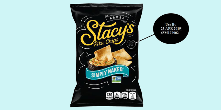 Frito-Lay is recalling 228 bags of Stacy's Simply Naked Pita Chips due to the presence of an unlabeled milk allergen. 