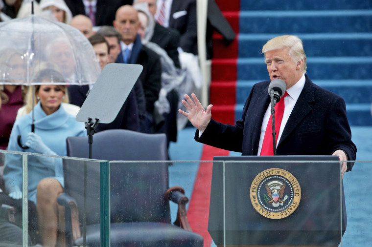 Image: President Donald Trump delivers inaugural address