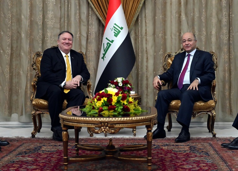 Image: Mike Pompeo and Barham Saleh