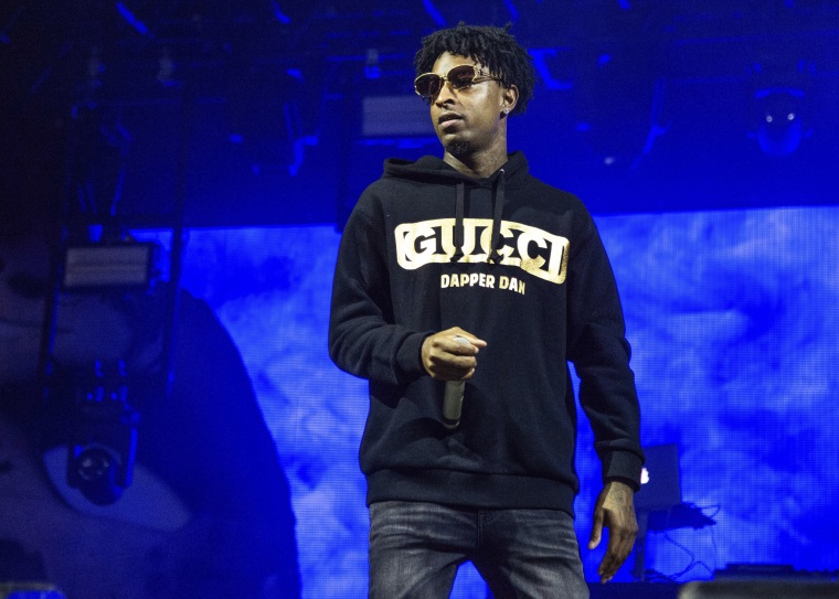 Image: 21 Savage performs at the Voodoo Music Experience in New Orleans on Oct. 28, 2018.