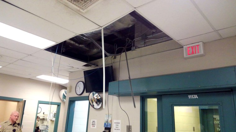 An inmate at the Jackson County Jail attempted to escape the facility after making his way into the ceiling on Feb 4, 2019,