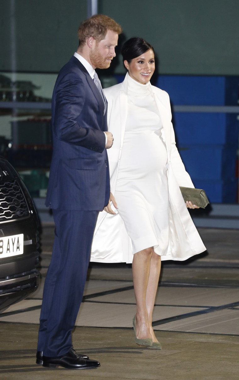 Meghan Markle white turtleneck dress