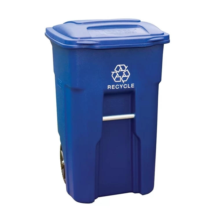 Toter Residential Heavy Duty 32 Gallon Manual Lift Recycling Bin