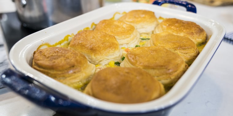 David Venable's chicken pot pie with buscuit topping