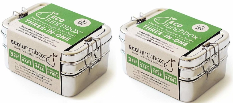 ECOlunchbox Three-in-One Stainless Food Canister &amp; Lunch Box