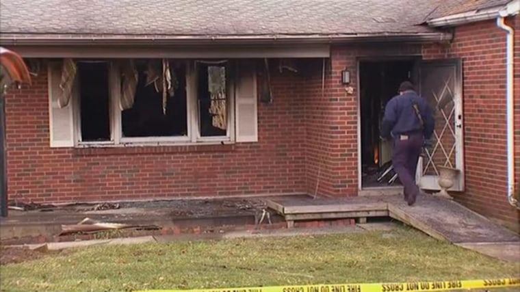 Image: The bodies of an elderly woman and her middle-aged son were found in a burned-out house in Palmer Township, Pennsylvania, following a fire on Jan. 4, 2019.
