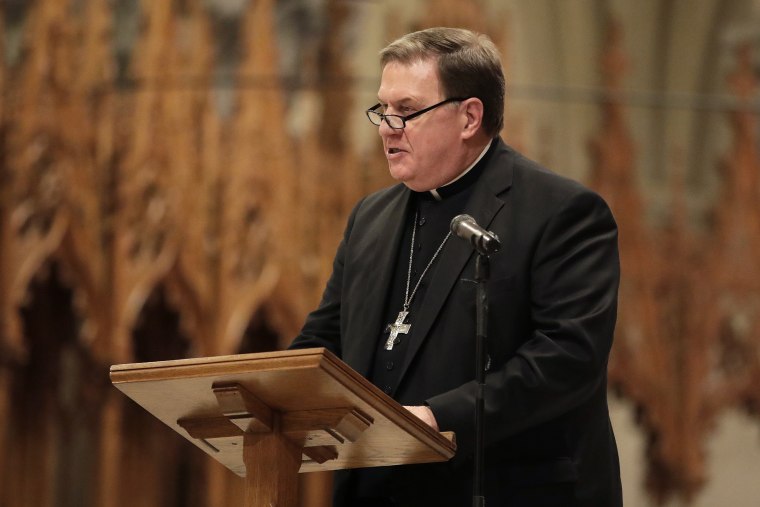 Newark Archbishop Cardinal Joseph Tobin speaks during a prayer service for New Jersey Gov.-elect Phil Murphy at the Cathedral Basilica of the Sacred Heart on Jan. 12, 2018.