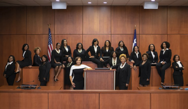 Image: Seventeen African-American women, part of an effort dubbed the \"Black Girl Magic\" campaign, were elected as Houston-area judges in 2018.