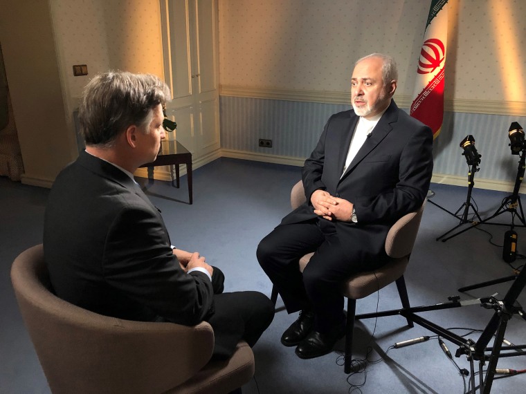 Image: Richard Engel interviews Iranian Foreign inister Mohammed Zarif