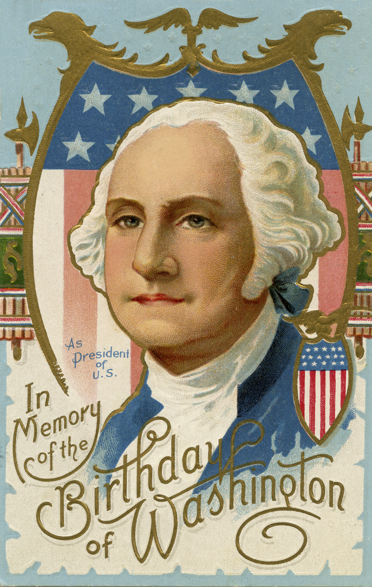 Image: George Washington's birthday postcard