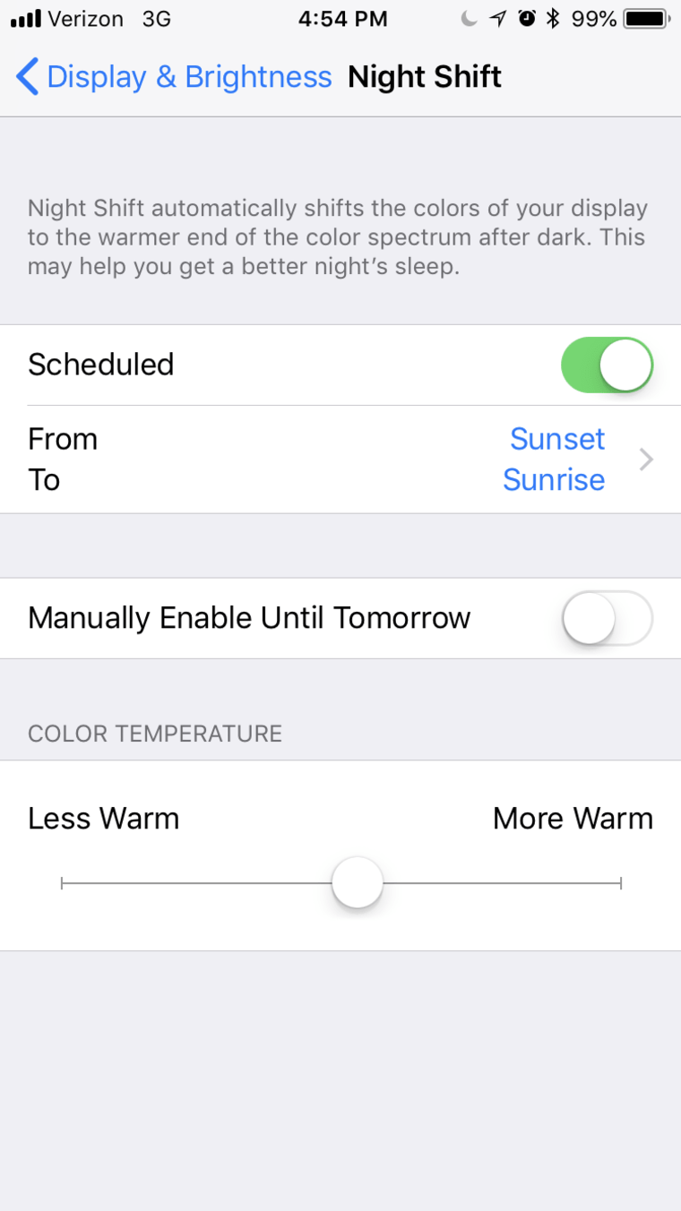 Most people schedule the "night shift" from sunset to sunrise.