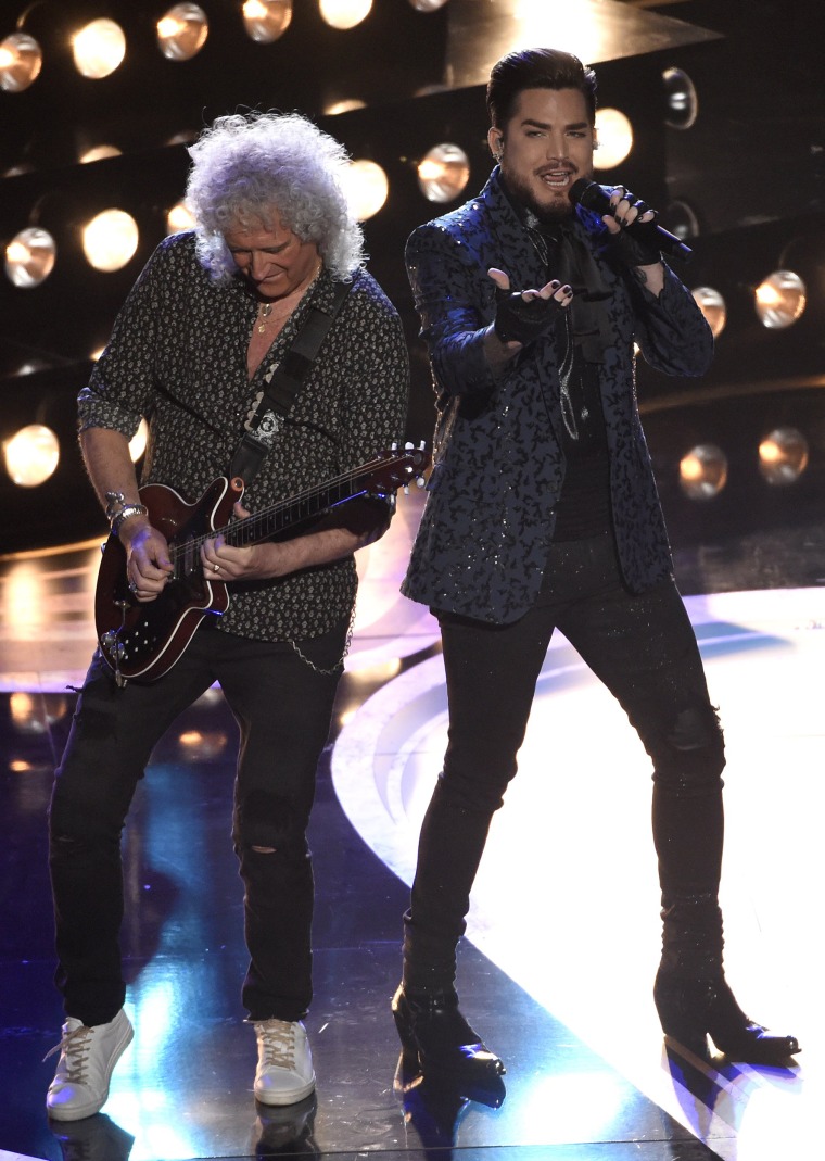 Image: Brian May, Adam Lambert