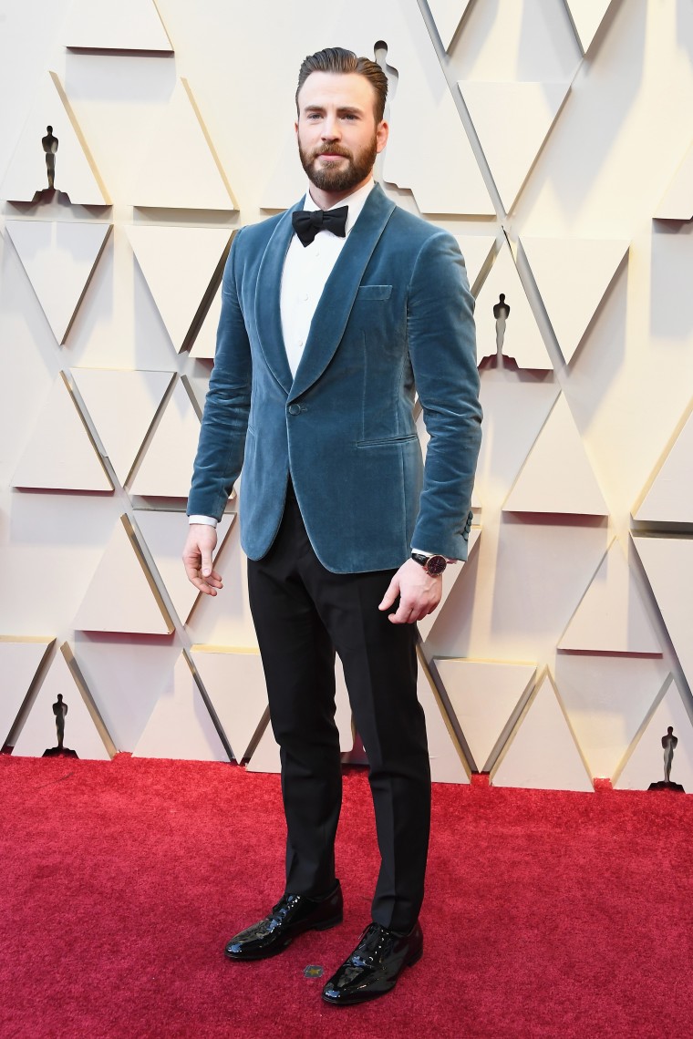 Chris Evans Oscars red carpet