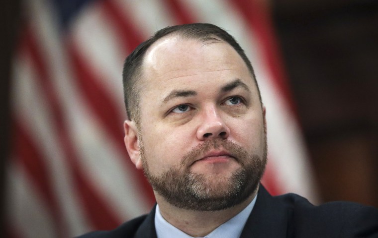 Image: Speaker of the New York City Council Corey Johnson during a Council Finance Committee hearing ti at New York City Hall