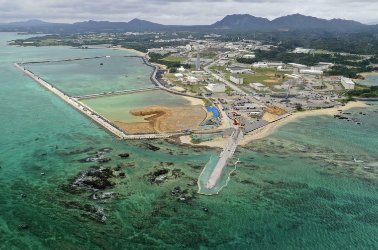 Land reclamation work is already underway on the relocation site for U.S. Marine Corps Air Station Futenma