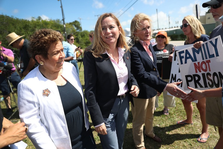 Image: Congressional Hispanic Caucus Visits Shelter For Unaccompanied Migrant Children