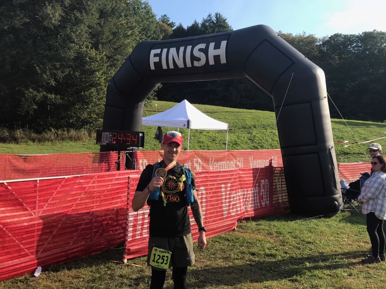 Jason Mosel at the Vermont 50, a 50-mile race in September of 2018.