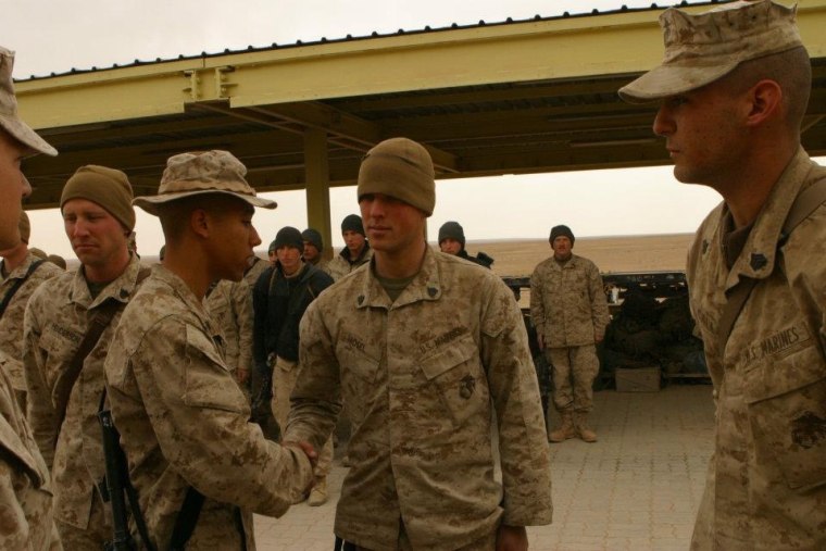 Jason Mosel being pinned as a Sargent in Iraq in 2007.