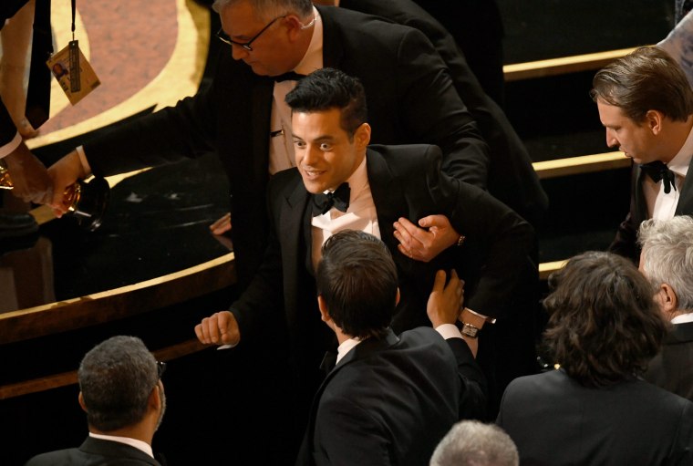 Rami Malek slipped after Oscars win