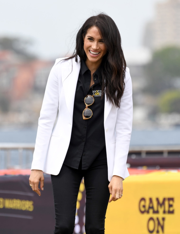 Meghan Markle wears casual top and blazer in Morocco