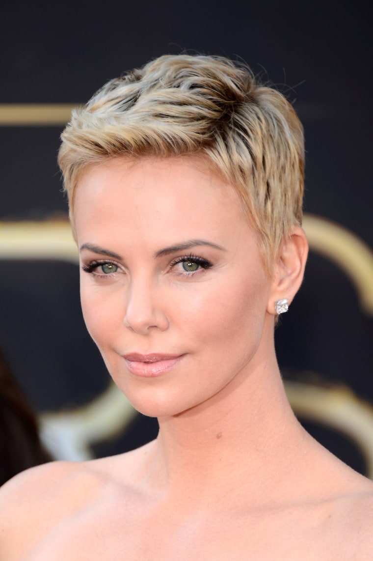 Charlize Theron Debuts New Pixie Haircut In London