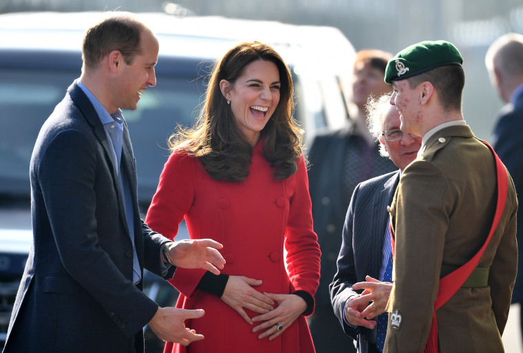 Kate Middleton wears red coat in Northern Ireland