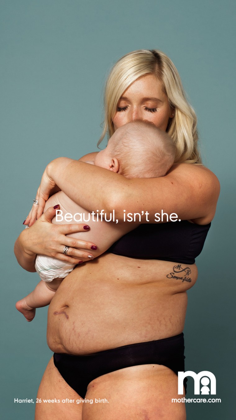 British company mothercare uses real post-baby women in ads