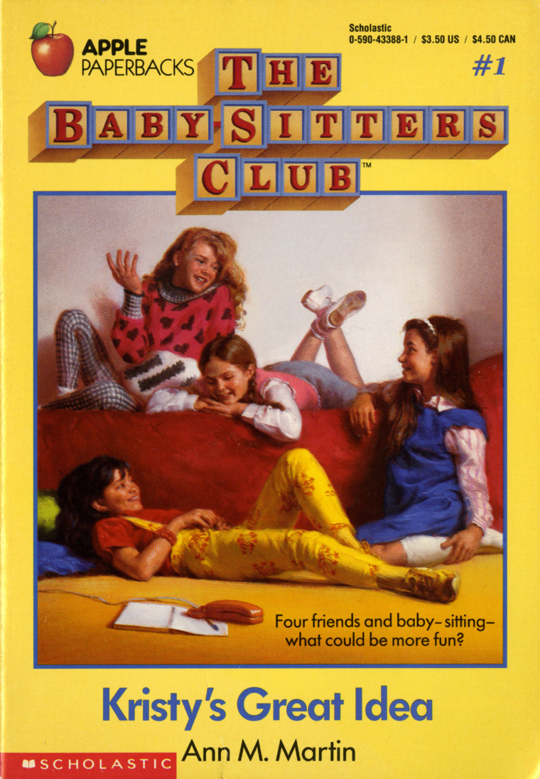 The core four on the very first book cover for "The Baby-Sitters Club."