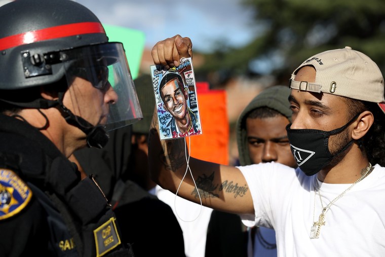 Image: Demonstrators Protest Against Recent Sacramento Police Shooting Of Unarmed Black Man