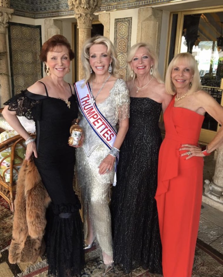 Image: The founding Trumpettes with president Toni Holt Kramer, second from left, at Mar-A-Lago Club resort.