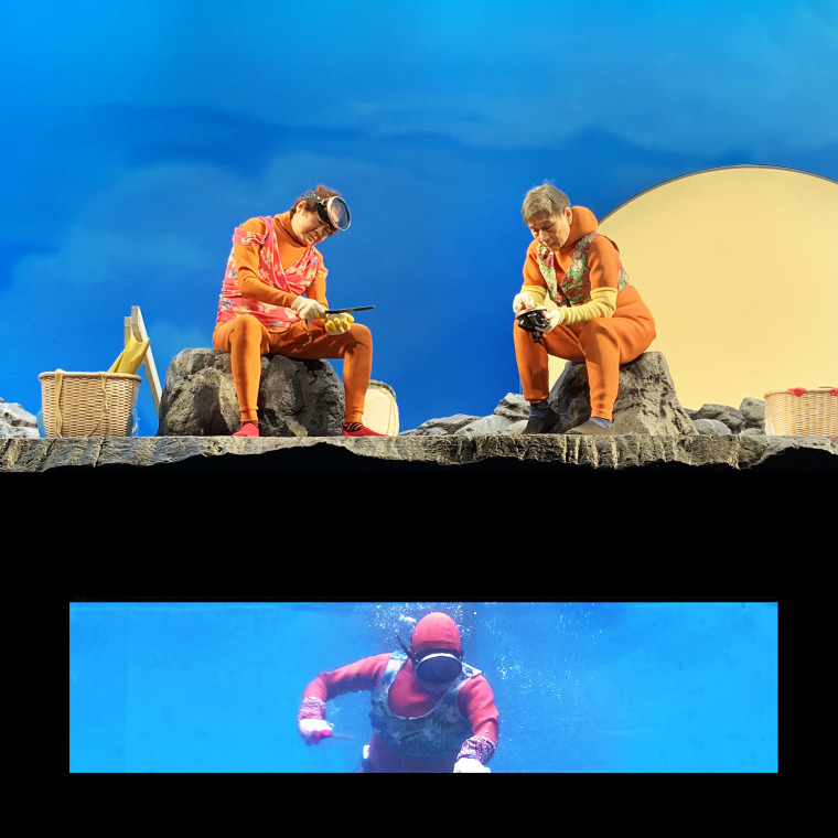 Image: "Endlings" includes a 40-foot water tank on stage to represent the ocean.