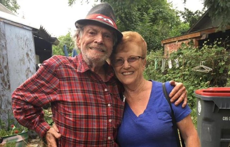 Dennis Day, left, and his sister, Nelda Adkins.