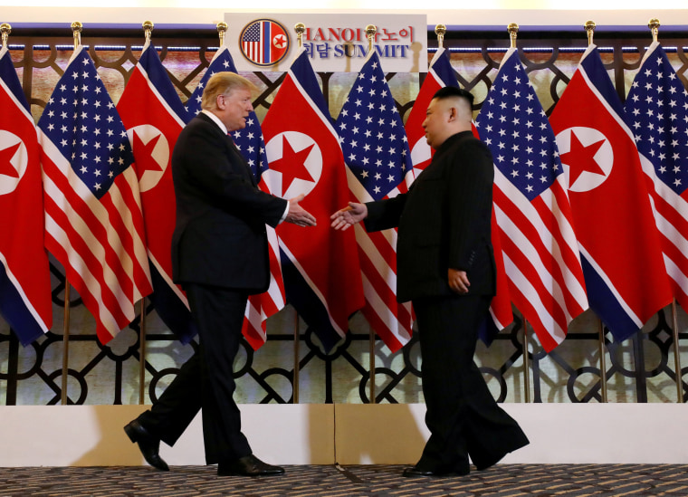 Image: U.S. President Donald Trump meets with North Korean leader Kim Jong Un in Hanoi