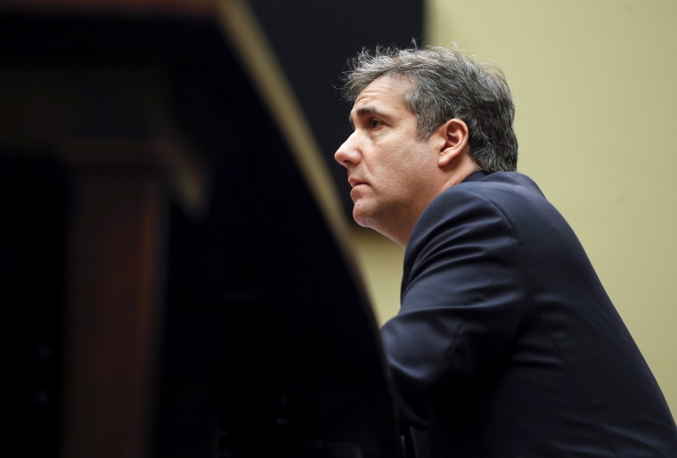 Image: Michael Cohen, former lawyer to President Donald Trump, testifies before the House Oversight and Reform Committee on Capitol Hill on Feb. 27, 2019.