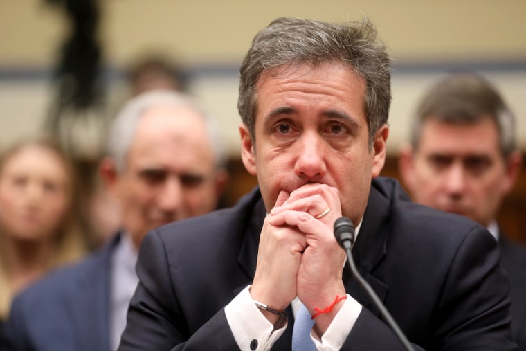 Image: Former Trump personal attorney Cohen testifies before House Oversight hearing on Capitol Hill in Washington