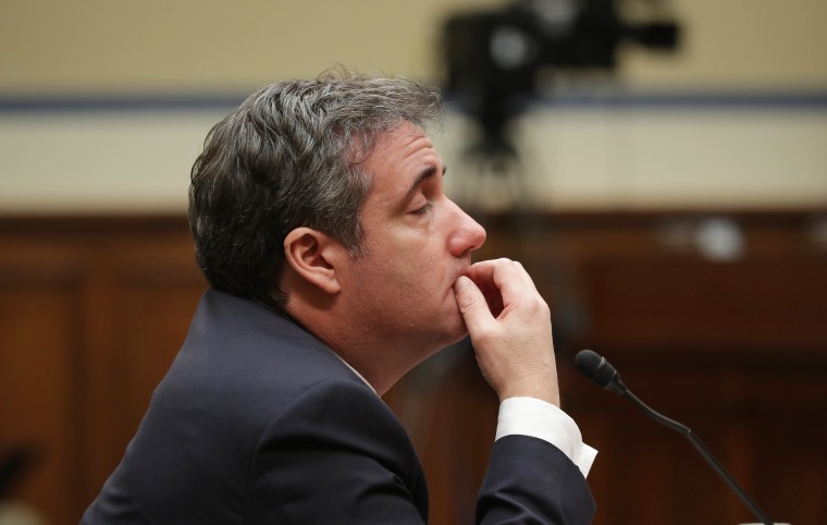 Michael Cohen gets emotional listening to Rep. Elijah Cummings, D-Md., give his closing statement