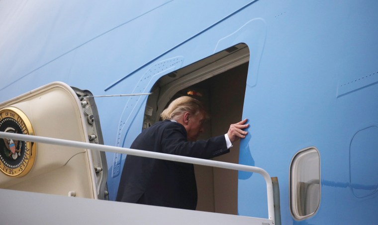 Image: President Donald Trump boards Air Force One after his summit with North Korean leader Kim Jong Un in Hanoi