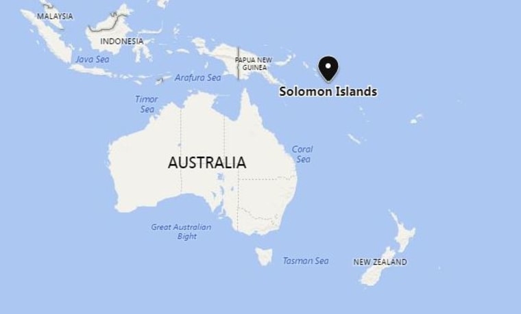 Image: Map showing the Solomon Islands