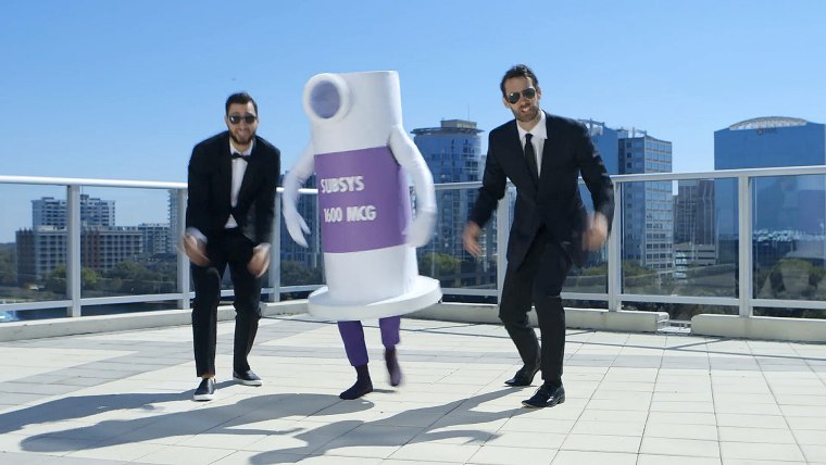 A rap video created for the Insys 2015 national sales meeting features head of sales Alec Burlakoff dressed as a dancing bottle of the company's highly addictive fentanyl-based pain drug, Subsys. Burlakoff has pleaded guilty and testified in federal court on Friday.