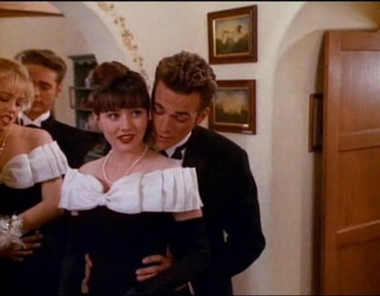 Brenda (Shannen Doherty) and Dylan (Perry) had a memorable spring fling.