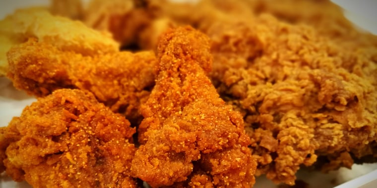 Close-Up Of Deep Fried Chickens Served In Plate