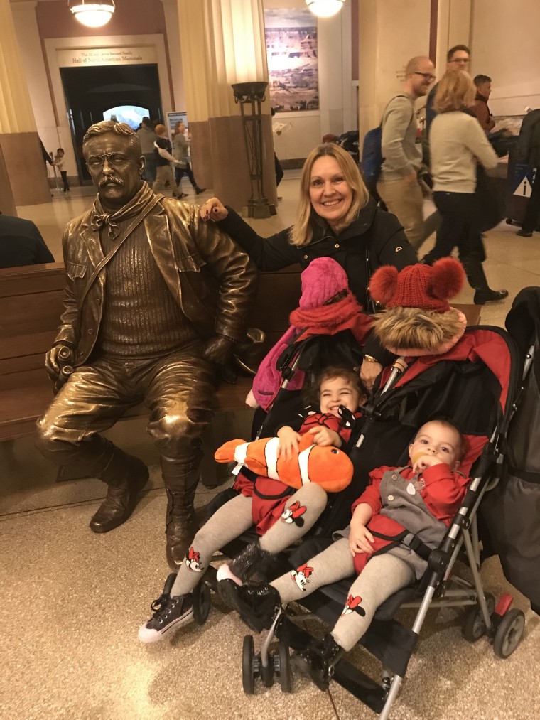 Cristina Leyva, pictured with grandchildren Skye and Alessia.