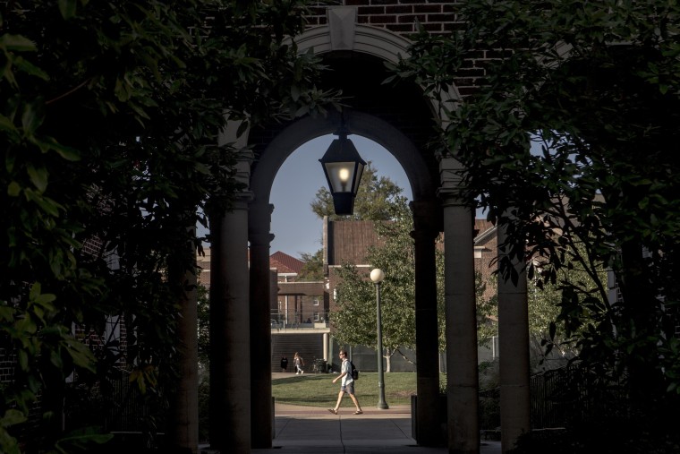 Image: A scene on campus at the University of Mississippi.
