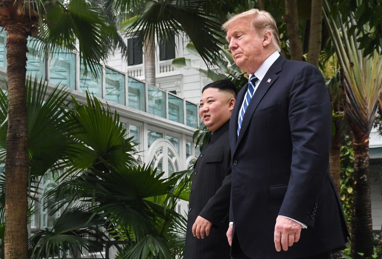 Image: Kim Jong Un and Donald Trump in Hanoi, Vietnam