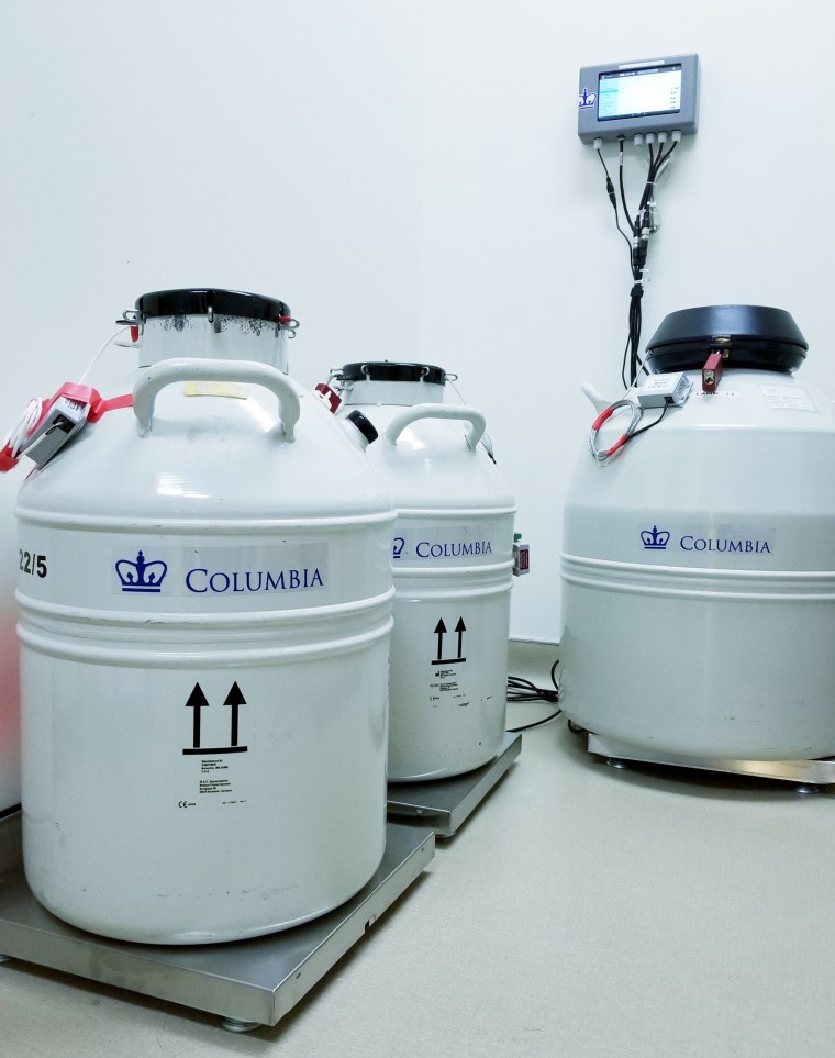 Image: Columbia University Fertility Center found that weighing storage tanks to track levels of liquid nitrogen can detect problems a month before temperature-based alarms can.