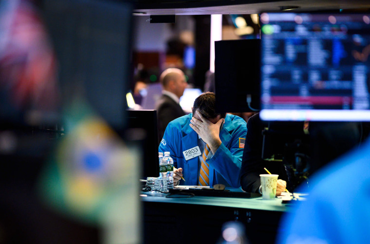 Image: A trader reacts at the New York Stock Exchange on March 4, 2019.